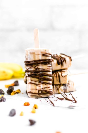 Vegan chunky monkey popsicles