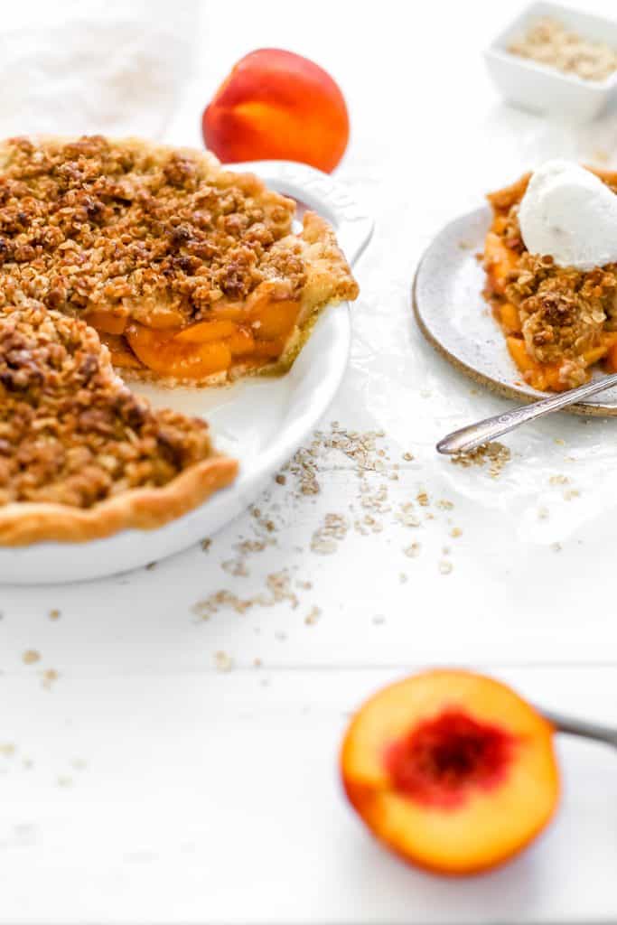 Vegan peach pie