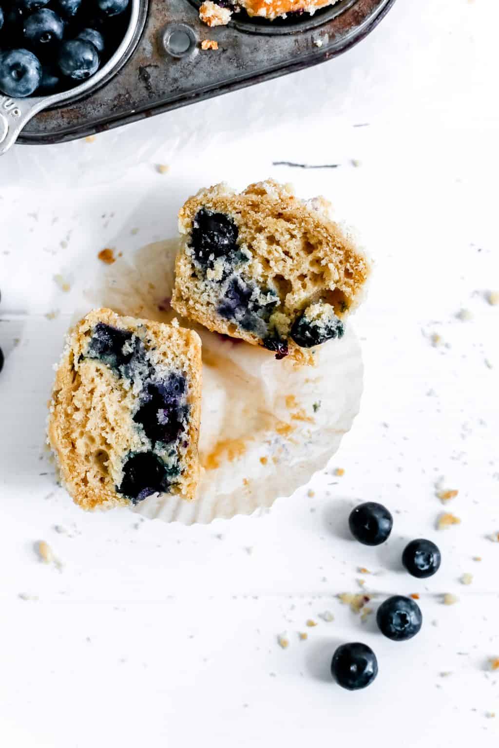 Vegan Blueberry Muffins with Streusel Topping