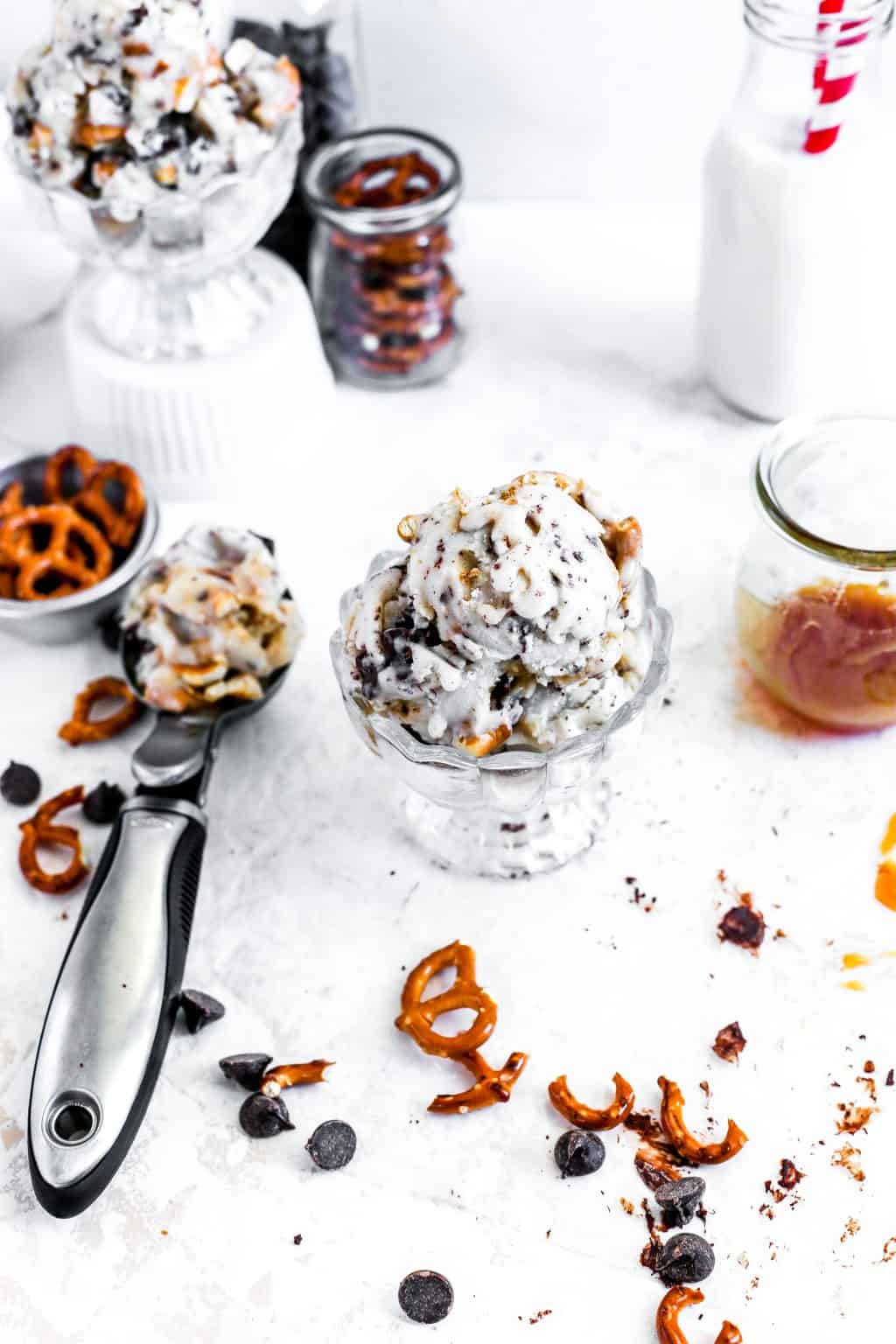 Vegan Caramel Pretzel Ice Cream