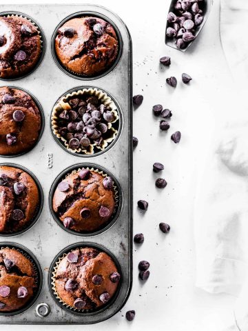 Vegan double chocolate muffins