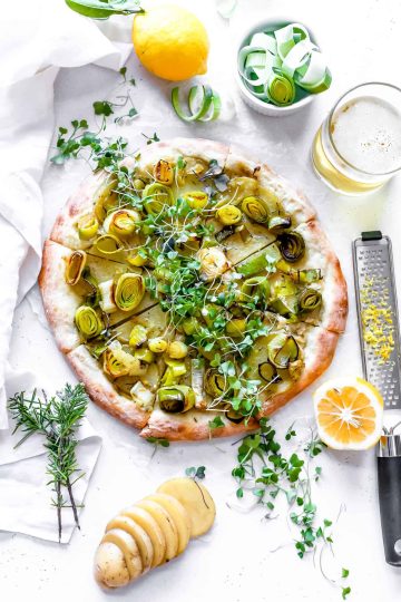 Vegan Potato Leek Pizza
