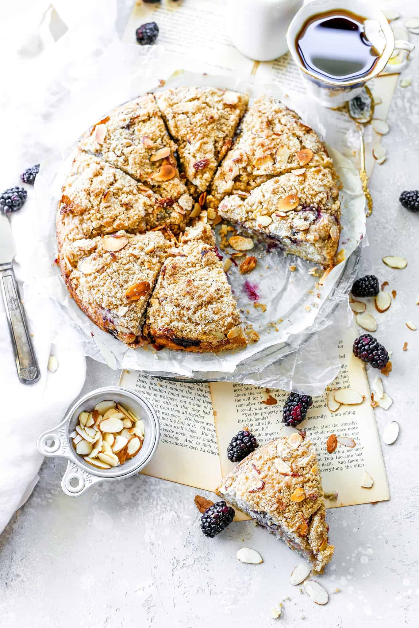 Blackberry Almond Coffee Cake Scones