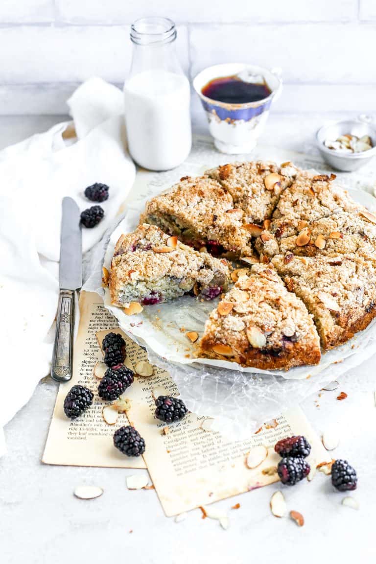 Blackberry Almond Coffee Cake Scones