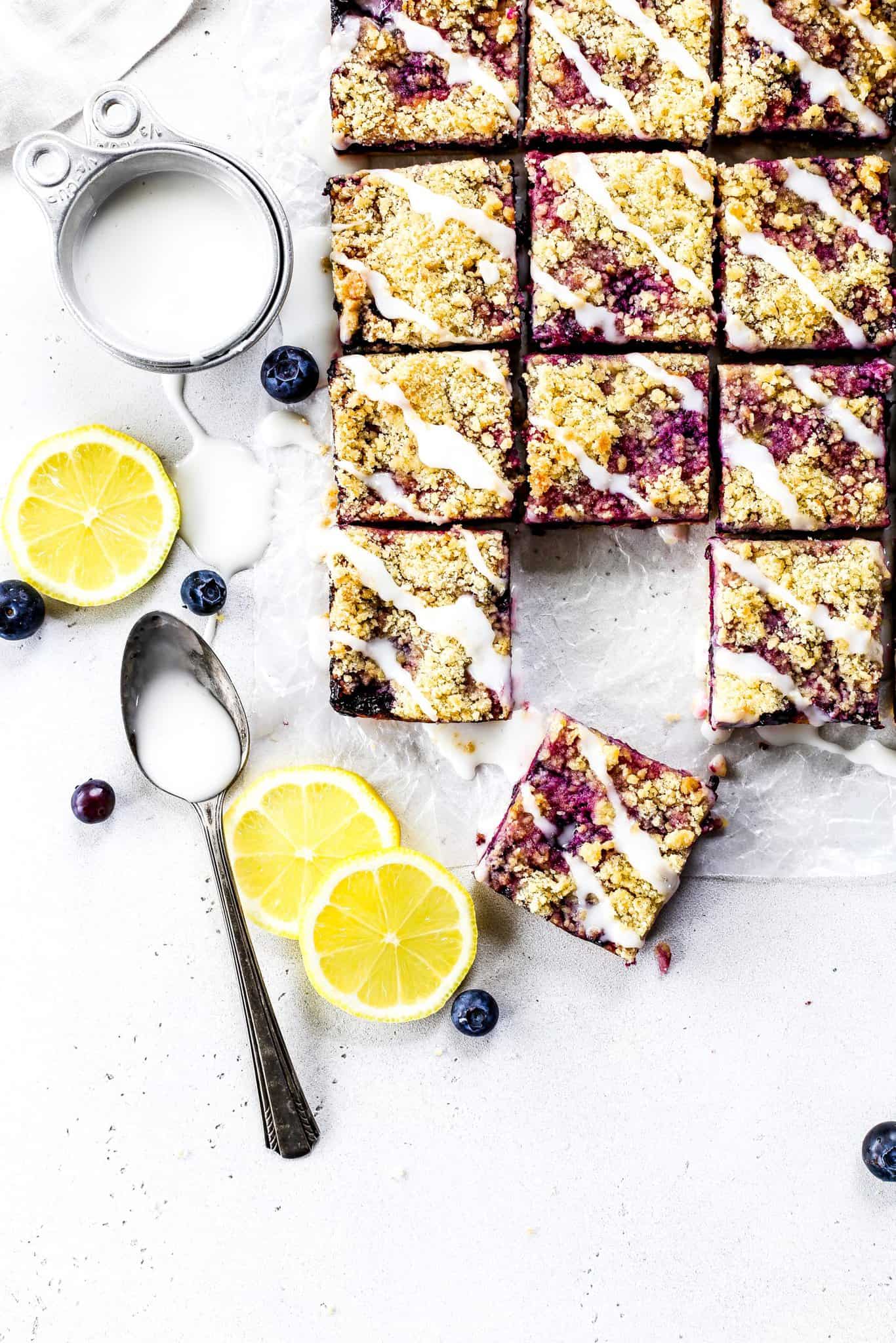 Vegan Lemon Blueberry Bars