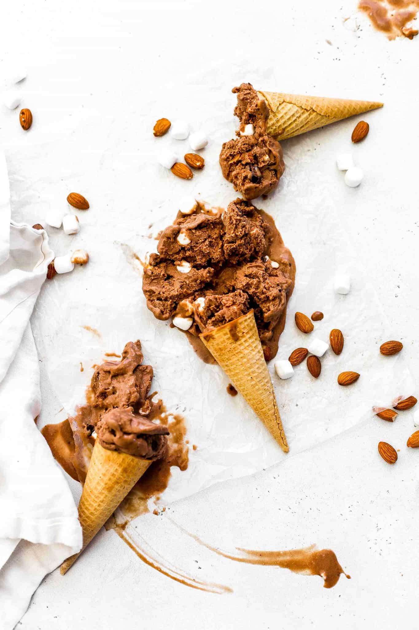 Vegan Rocky Road Ice Cream