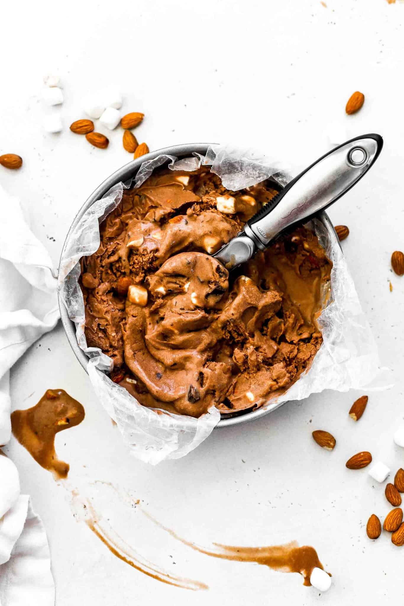 Vegan Rocky Road Ice Cream