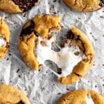 S'mores cookie being pulled apart.