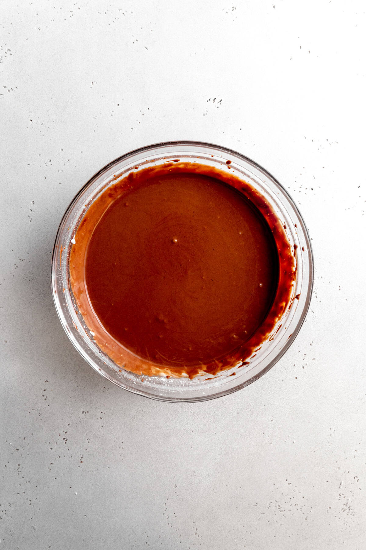 Unset mousse in a glass bowl.