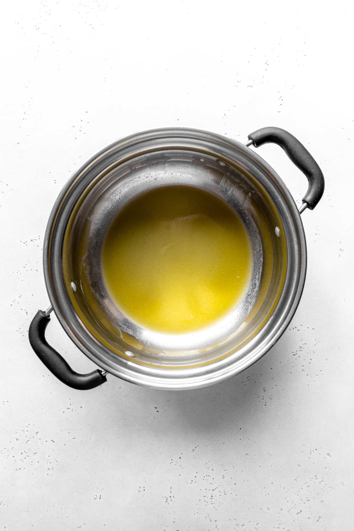 Pot of melted butter.